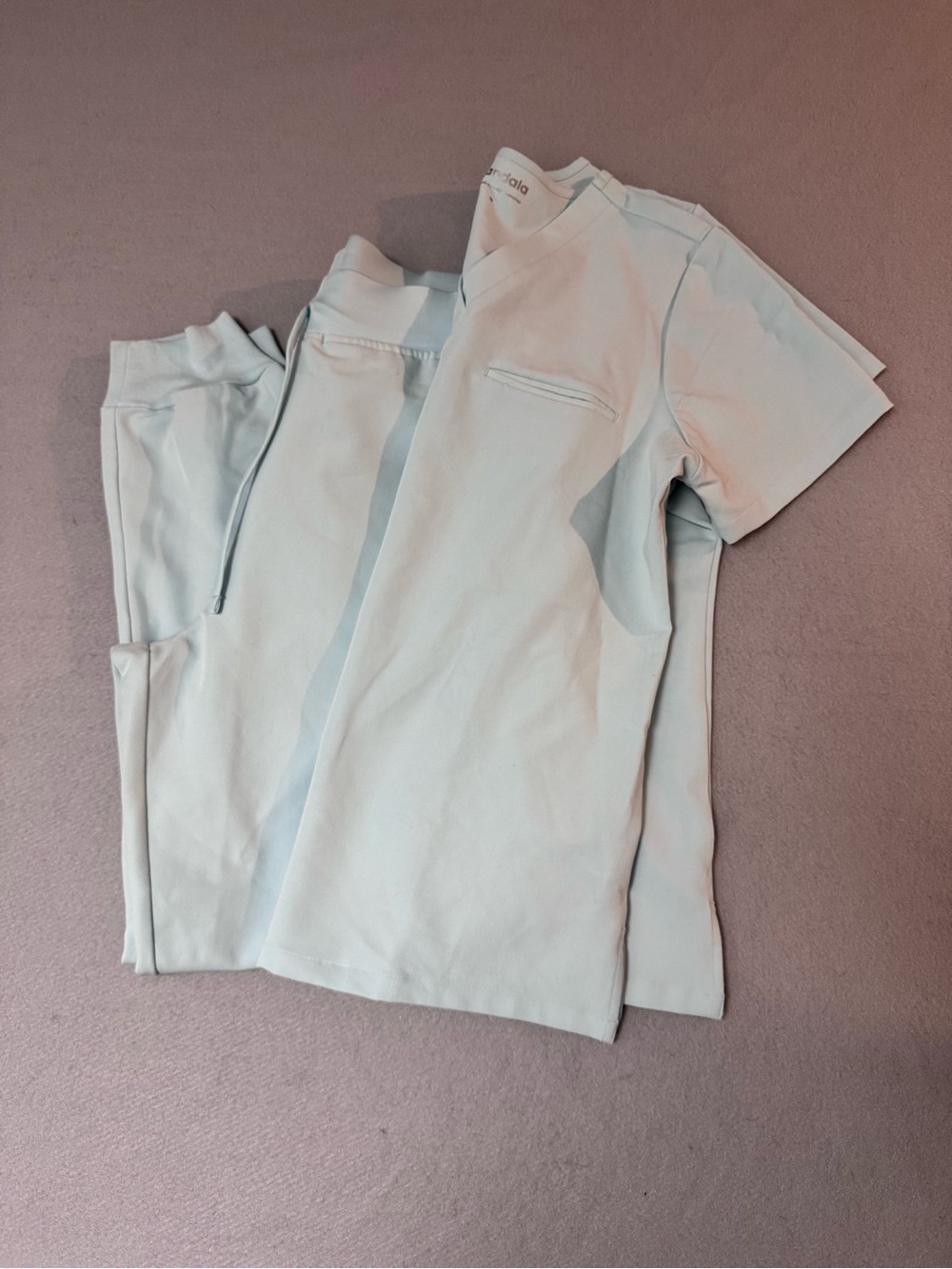 Women’s Baby Blue Mandala Scrub Set Size Medium